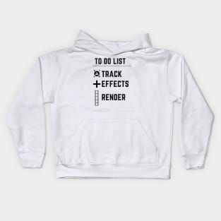 To do list for visual effects artists Kids Hoodie